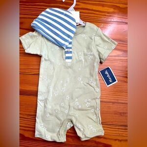 Bloomin’ Baby Romper & Hat 2-Piece Set